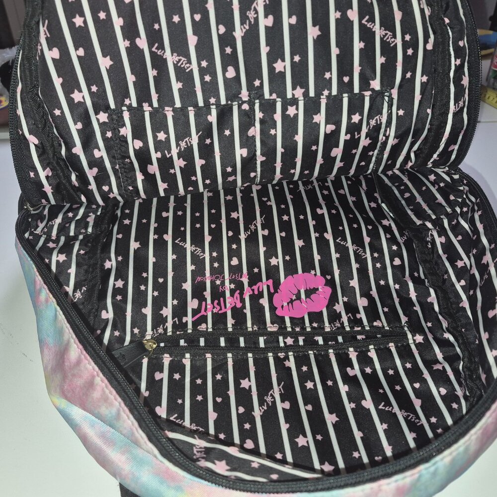 LUV Betsey by Betsey Johnson pink floral backpack - Picture 8 of 12